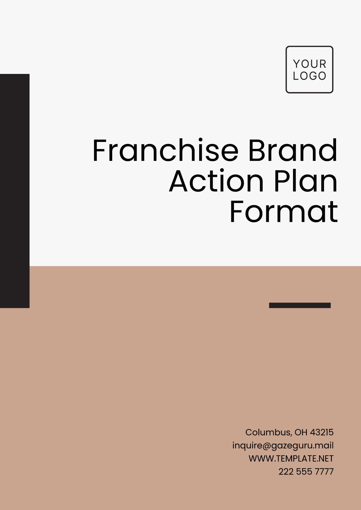 Franchise Brand Action Plan Format Template