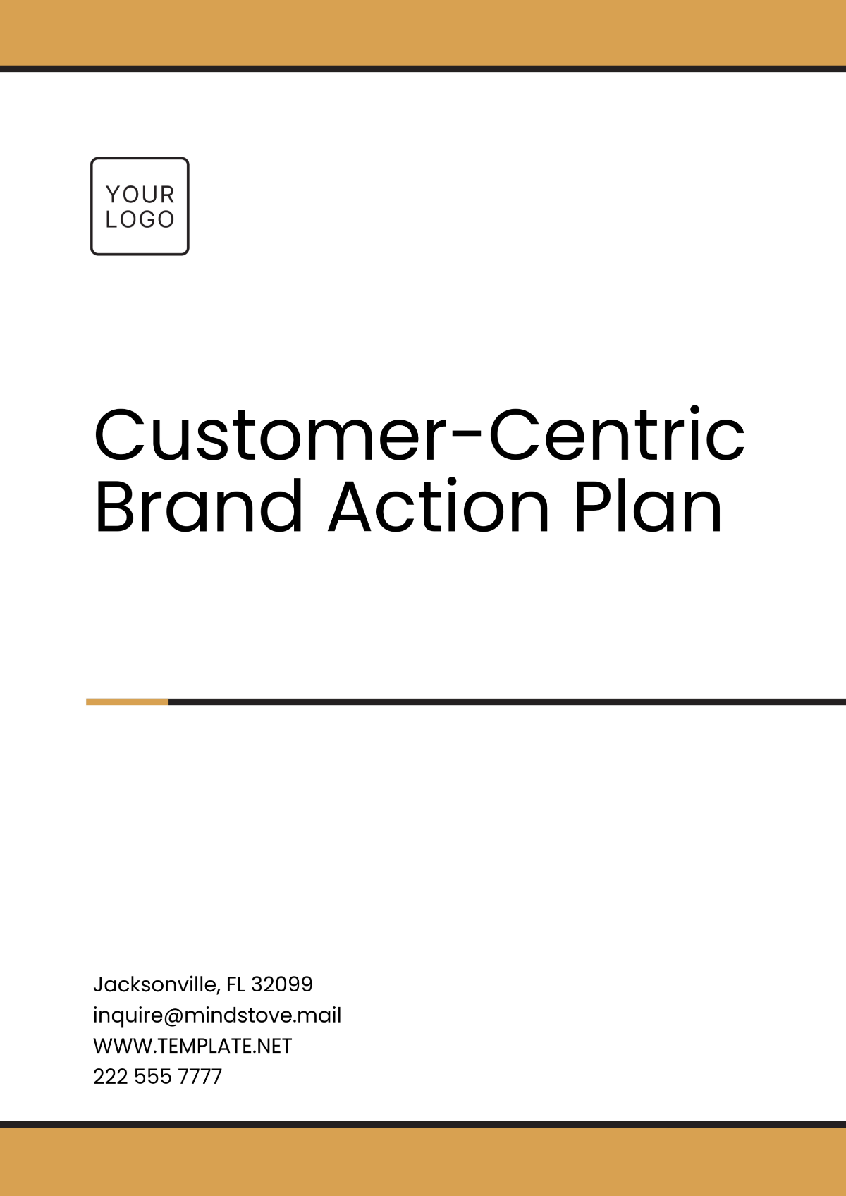 Customer-Centric Brand Action Plan Template - Edit Online & Download