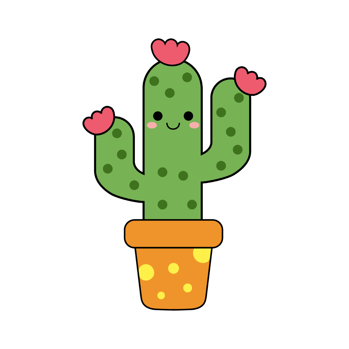 Free Flower Cactus Clipart Template Edit Online Download Template Net