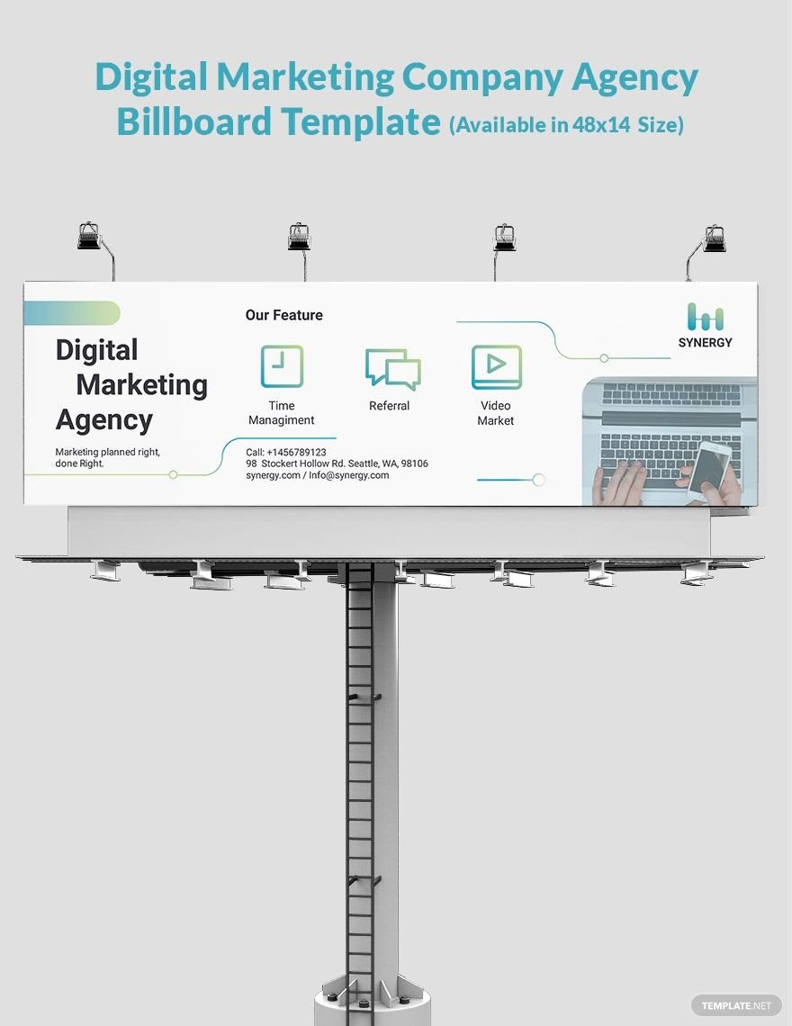 Digital Marketing Company Agency Billboard Template