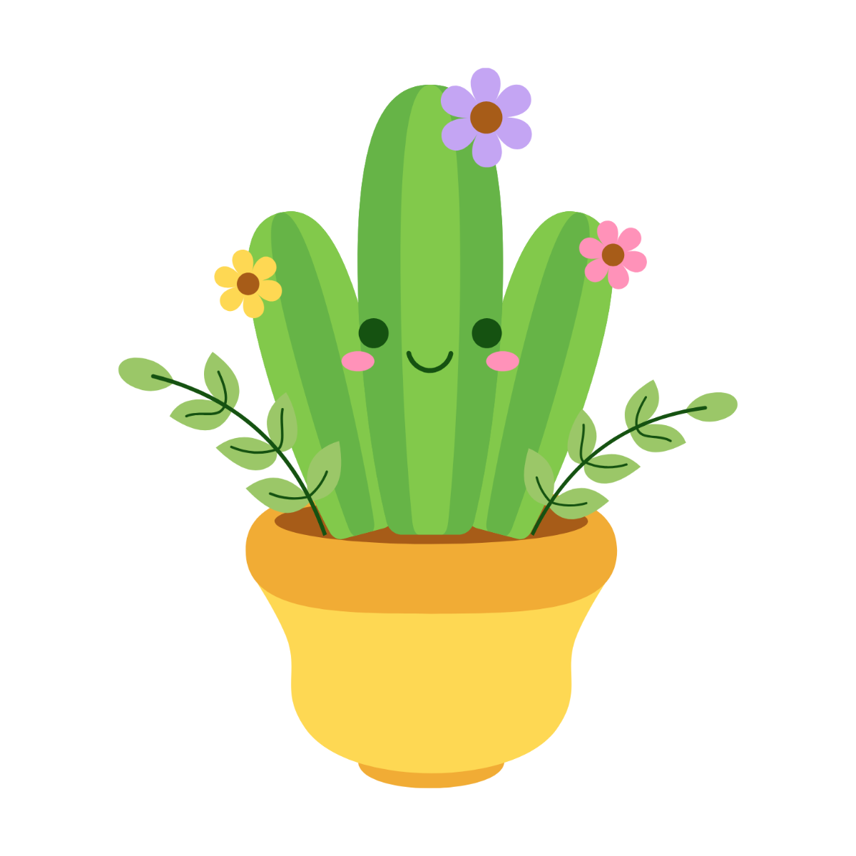 Free Potted Cactus Clipart Template - Edit Online & Download