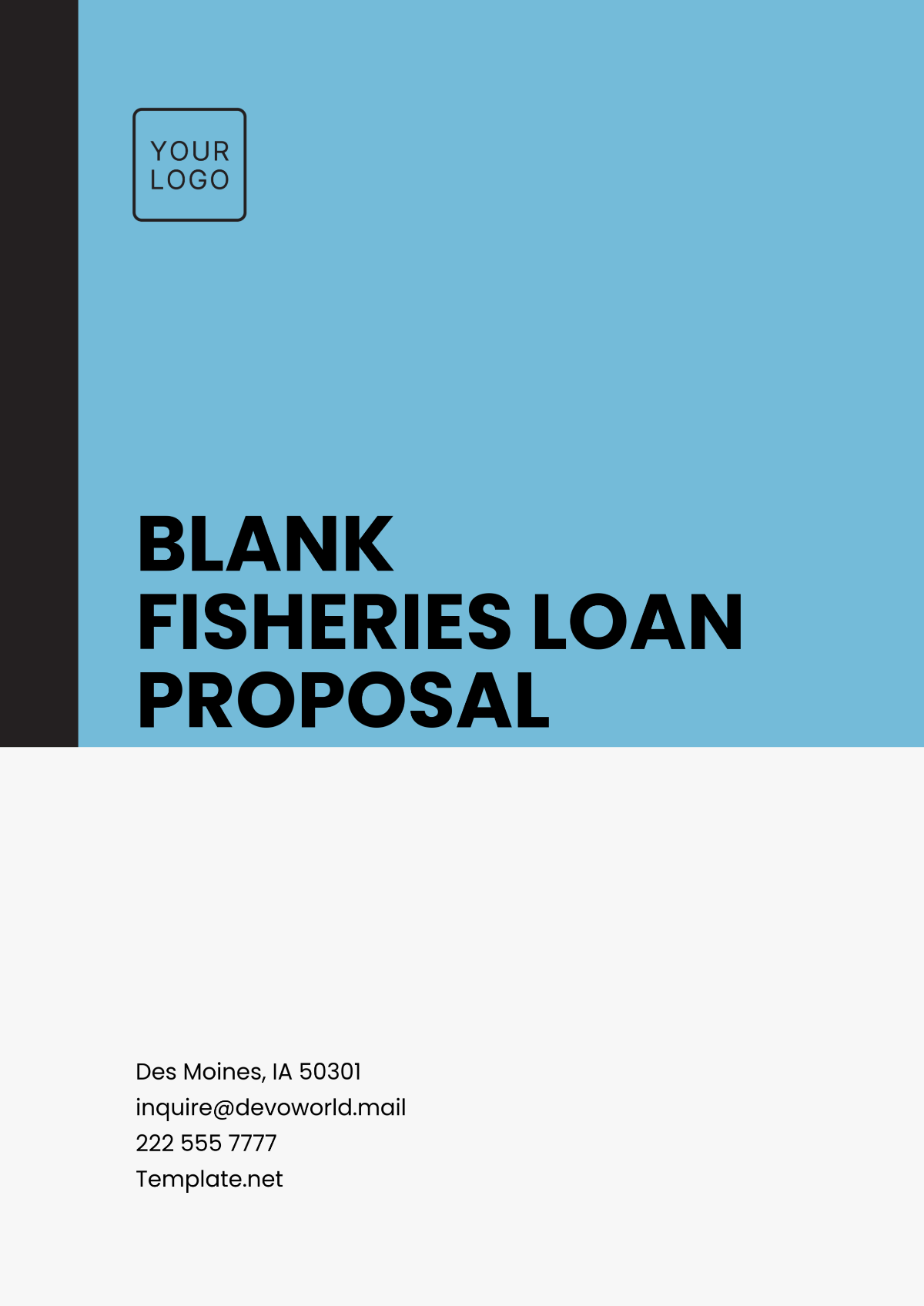 Blank Fisheries Loan Proposal Template - Edit Online & Download