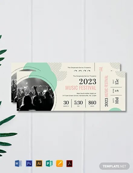 36+ Free Editable Printable Ticket Templates in MS Word [DOC