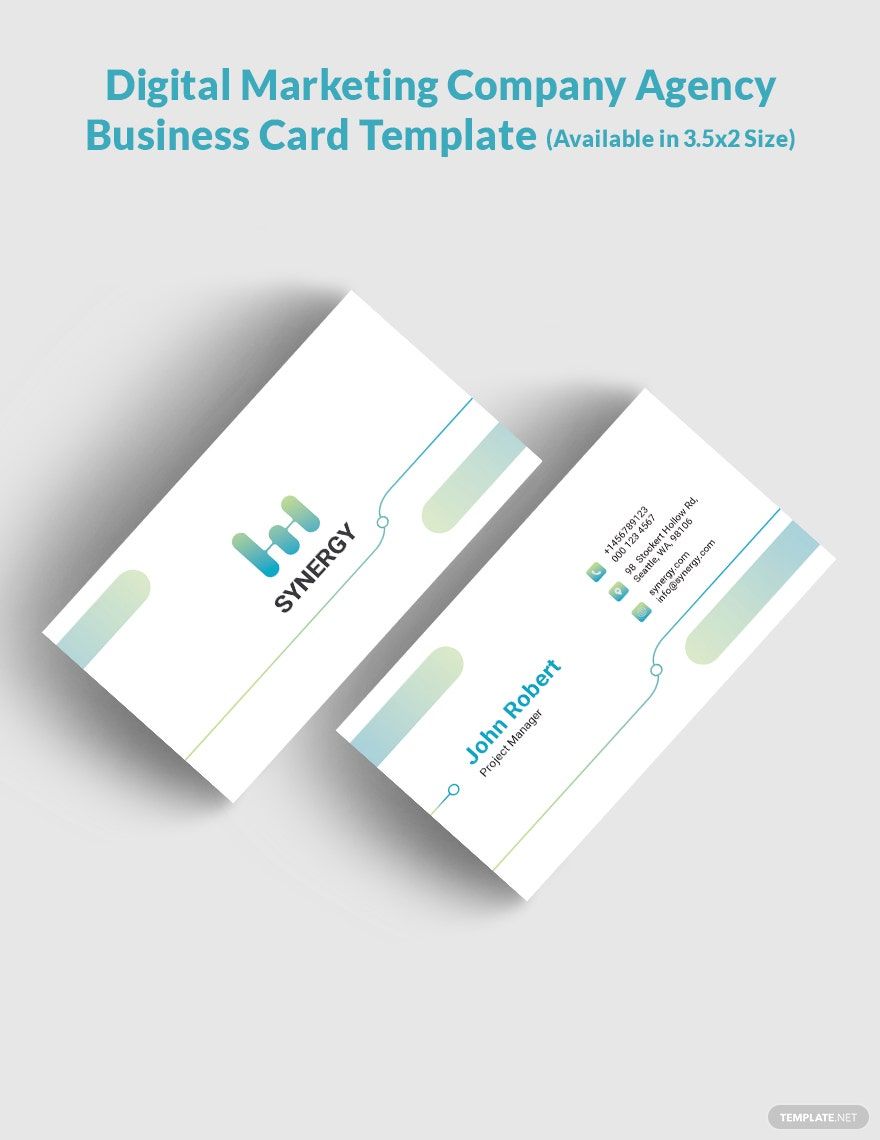 Digital Marketing Company Agency Business Card Template
