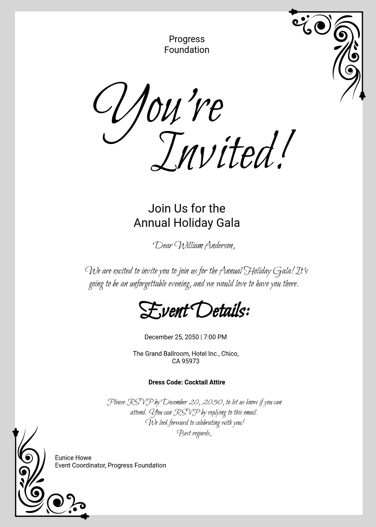 Event Invitation Email Template - Edit Online & Download