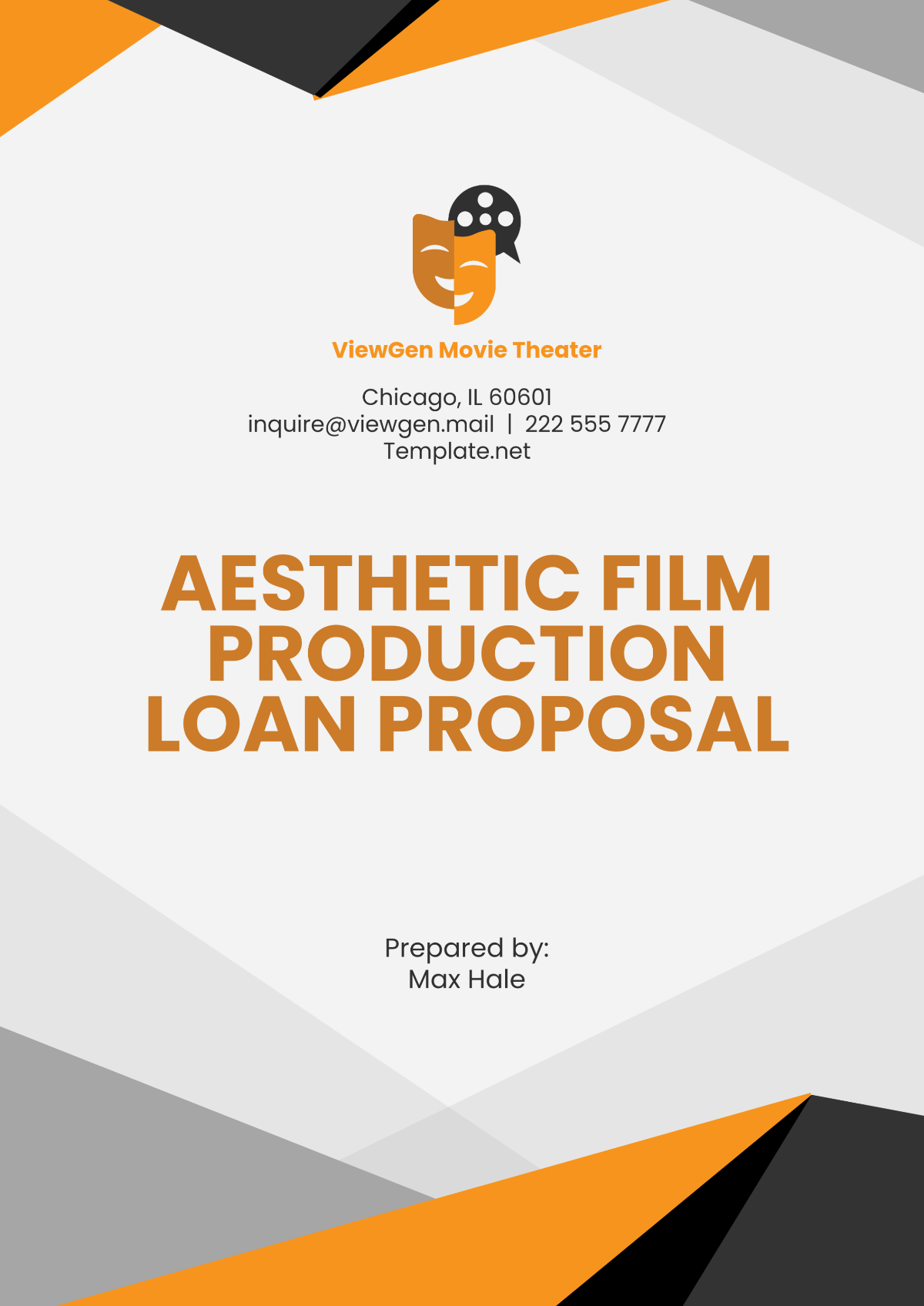 Aesthetic Film Production Loan Proposal Template - Edit Online & Download