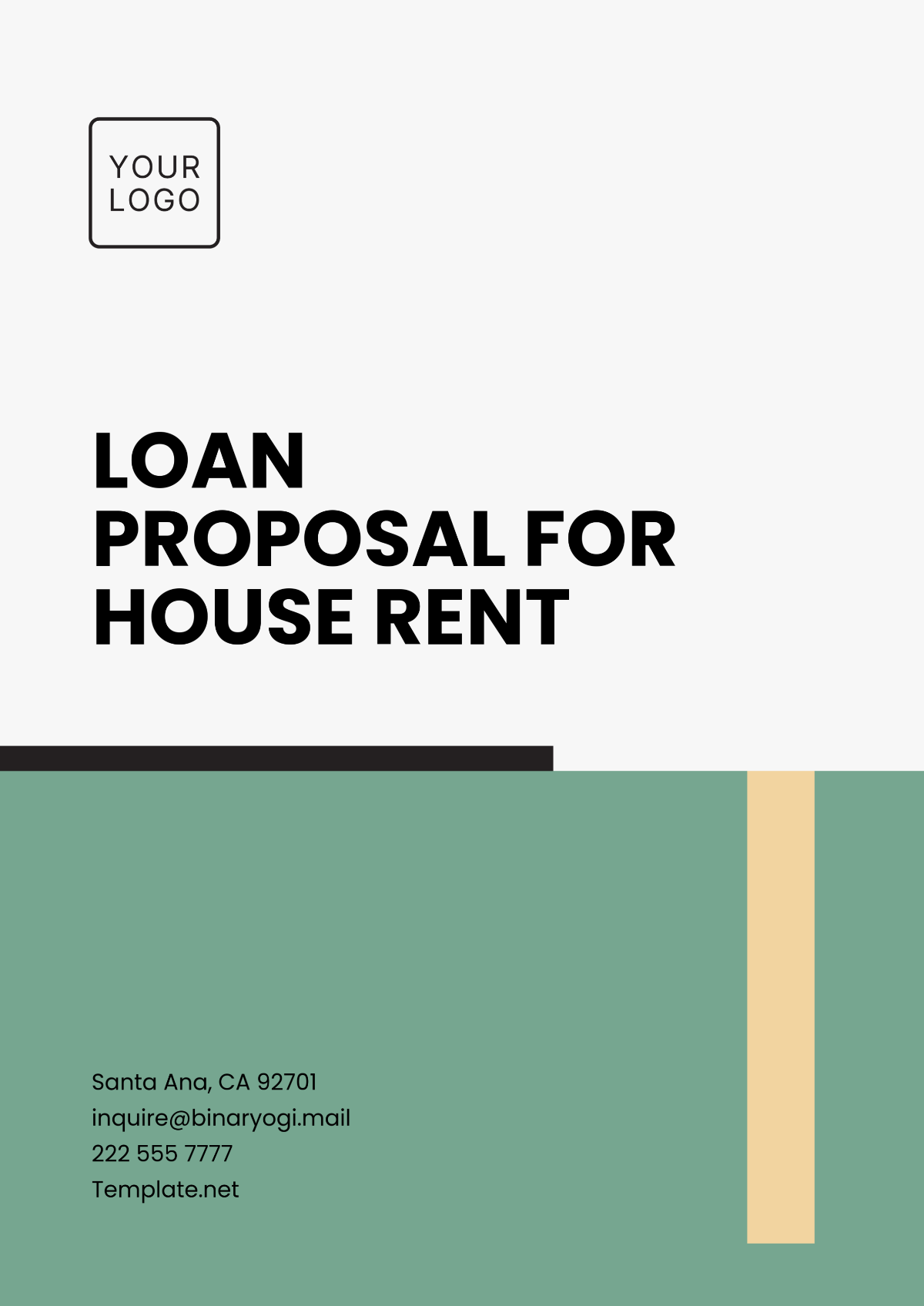 Loan Proposal for House Rent Template - Edit Online & Download