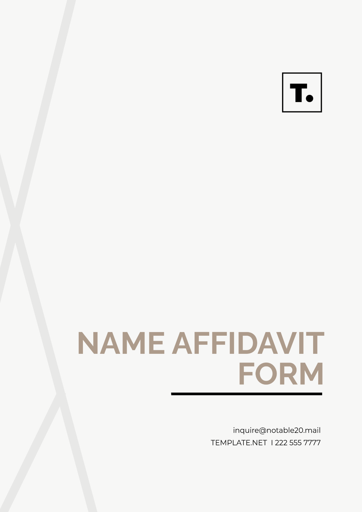 Name Affidavit Form Template - Edit Online & Download