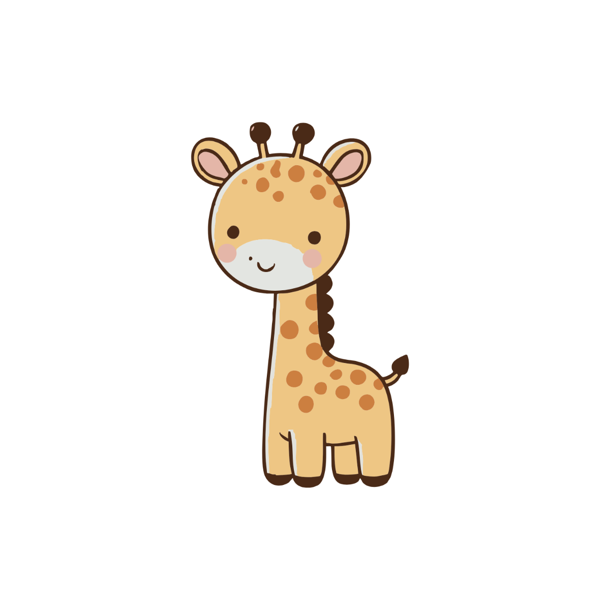 Free Cute Giraffe Clipart Template - Edit Online & Download