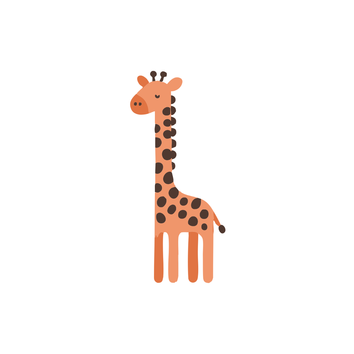 Free Standing Giraffe Clipart Template - Edit Online & Download