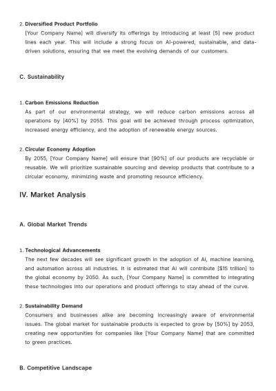 Free CEO Plan Template to Edit Online