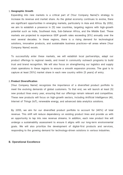 Free CEO Plan Template to Edit Online