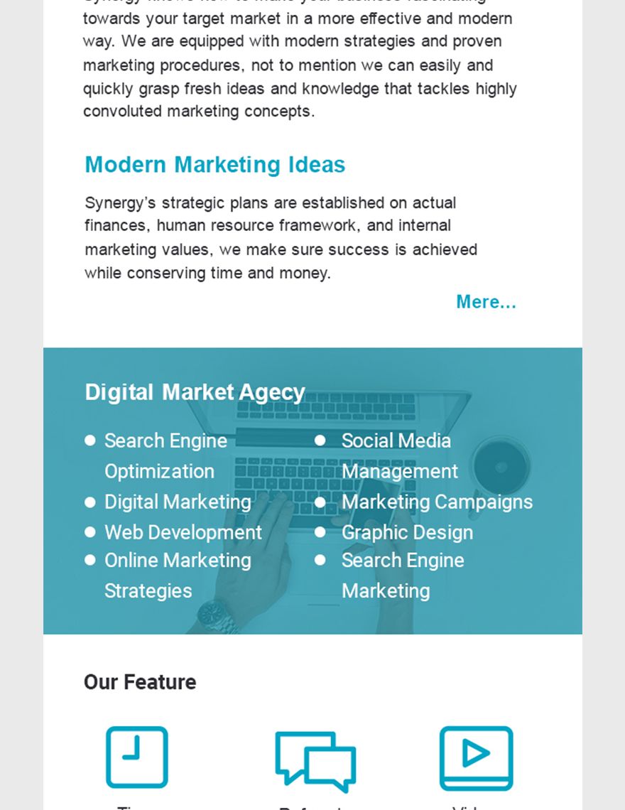 Digital Marketing Company Agency Email Newsletter Template