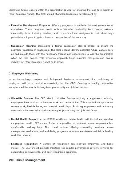 Free CEO Guide Template to Edit Online