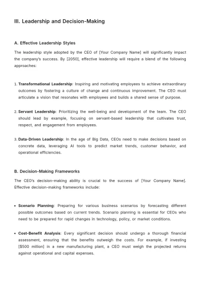 Free CEO Guide Template to Edit Online