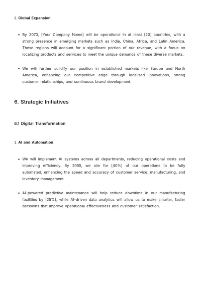 Free CEO Strategy Template to Edit Online