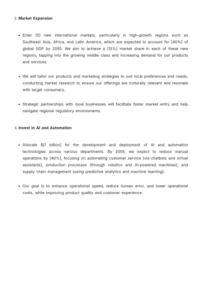 Free CEO Strategy Template to Edit Online