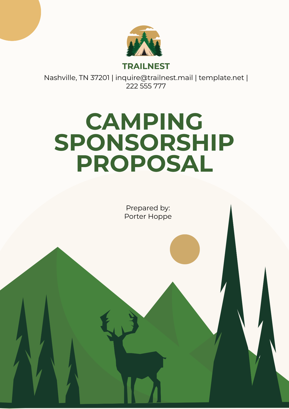 Camping Sponsorship Proposal Template - Edit Online & Download