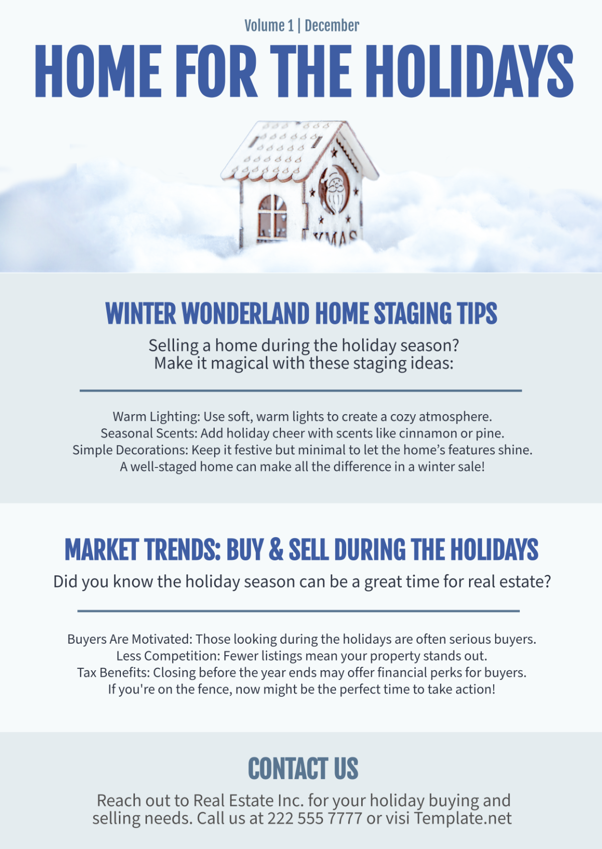 Free Real Estate Christmas Newsletter Template - Edit Online & Download