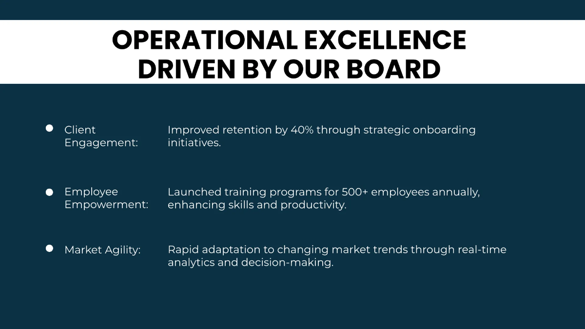 Free Board of Director Presentation Template to Edit Online