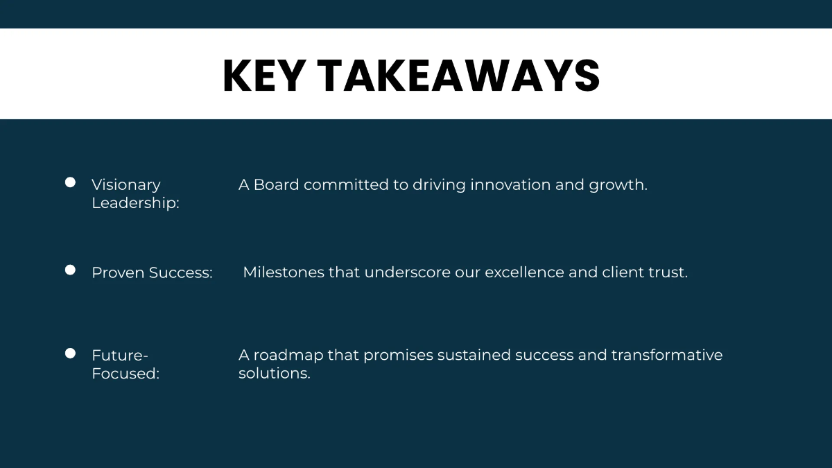 Free Board of Director Presentation Template to Edit Online