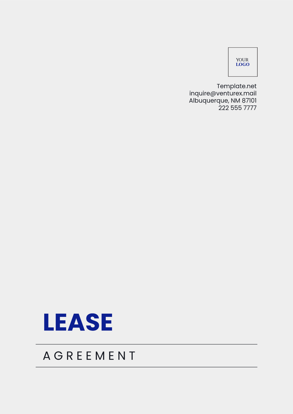 Simple One-Page Lease Agreement Template - Edit Online & Download