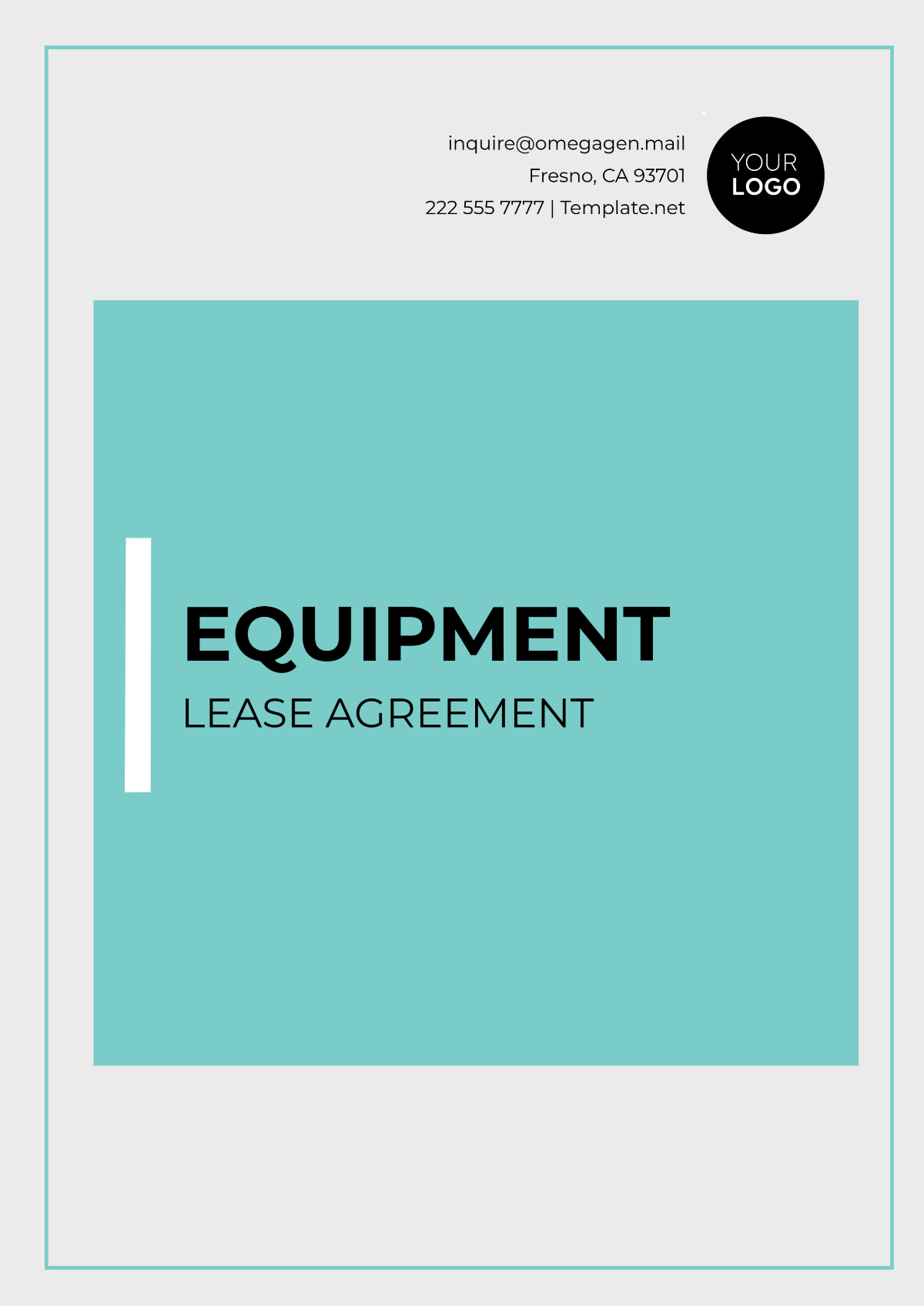 Equipment Lease Agreement Template - Edit Online & Download