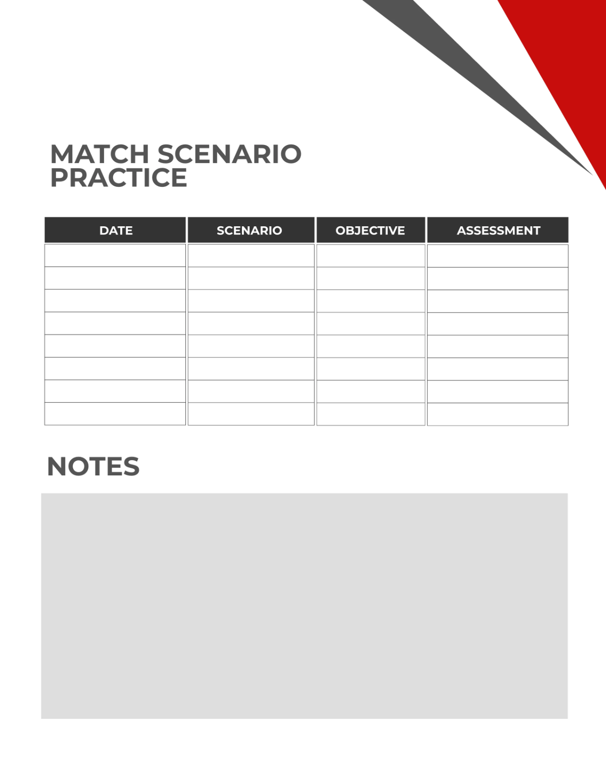 Free Cricket Practice Session Planner Template to Edit Online