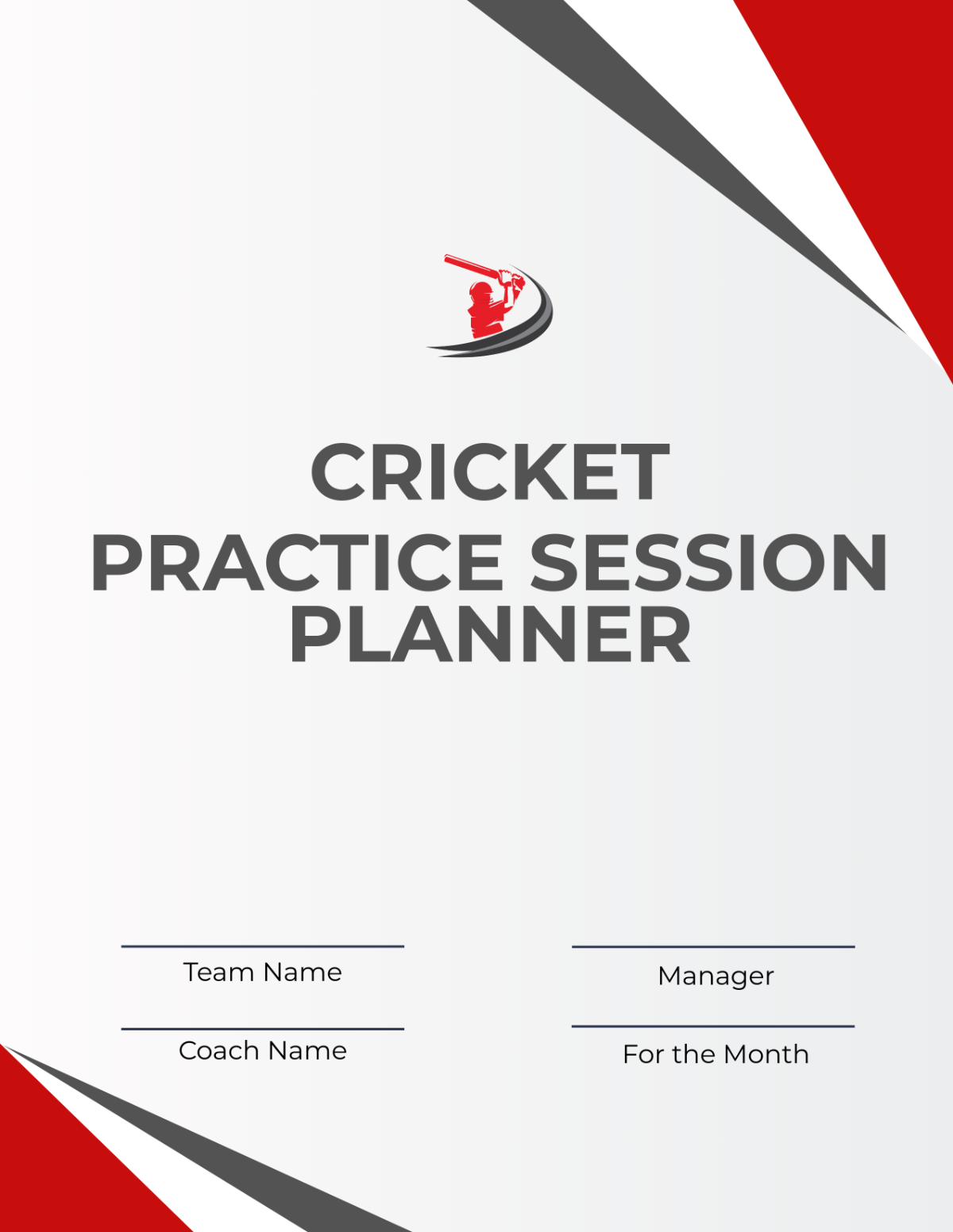 Free Cricket Practice Session Planner Template - Edit Online & Download