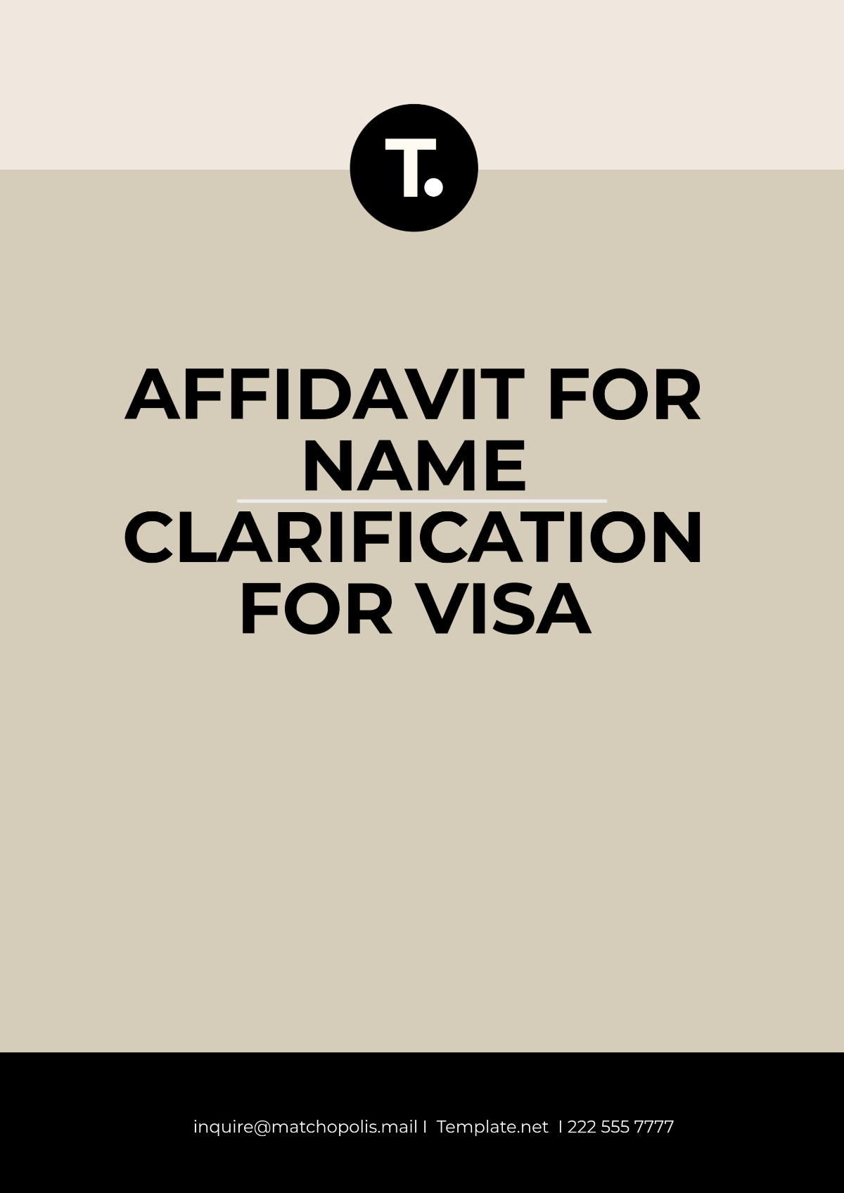 Affidavit for Name Clarification for Visa Template - Edit Online & Download