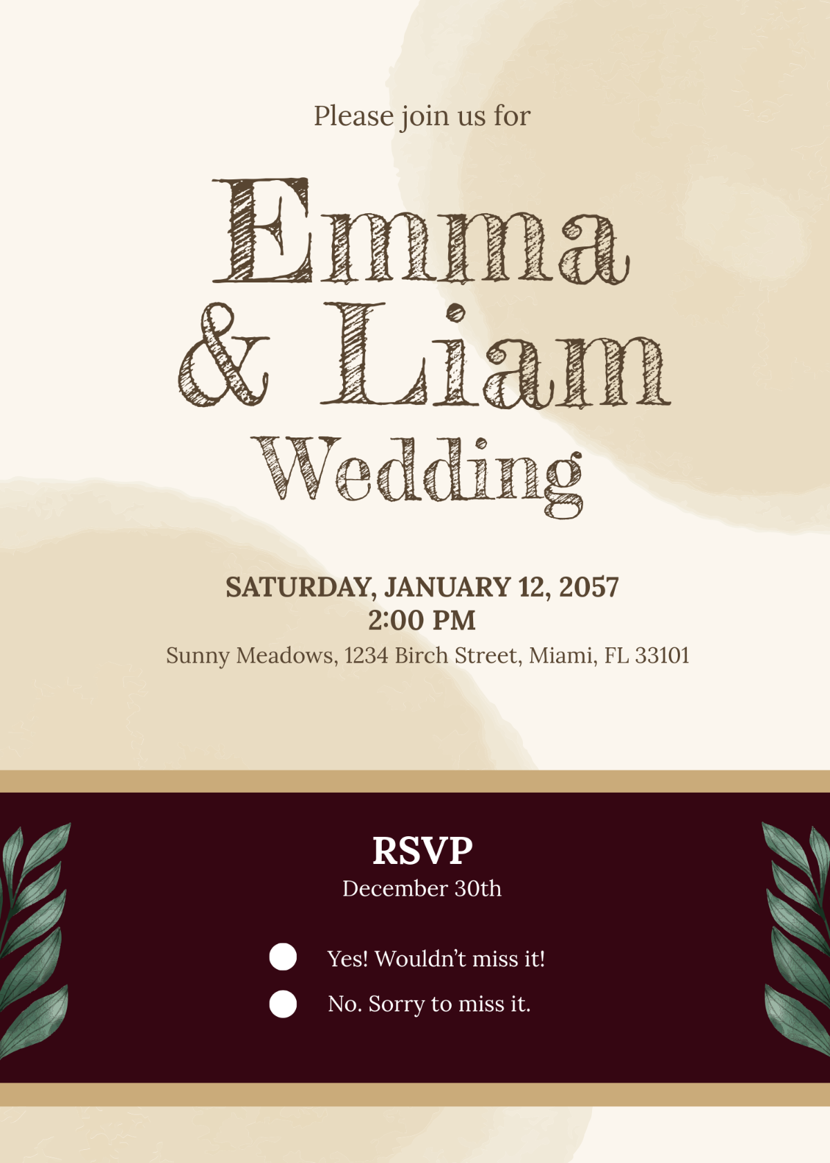 DIY RSVP Card Invitation Template - Edit Online & Download