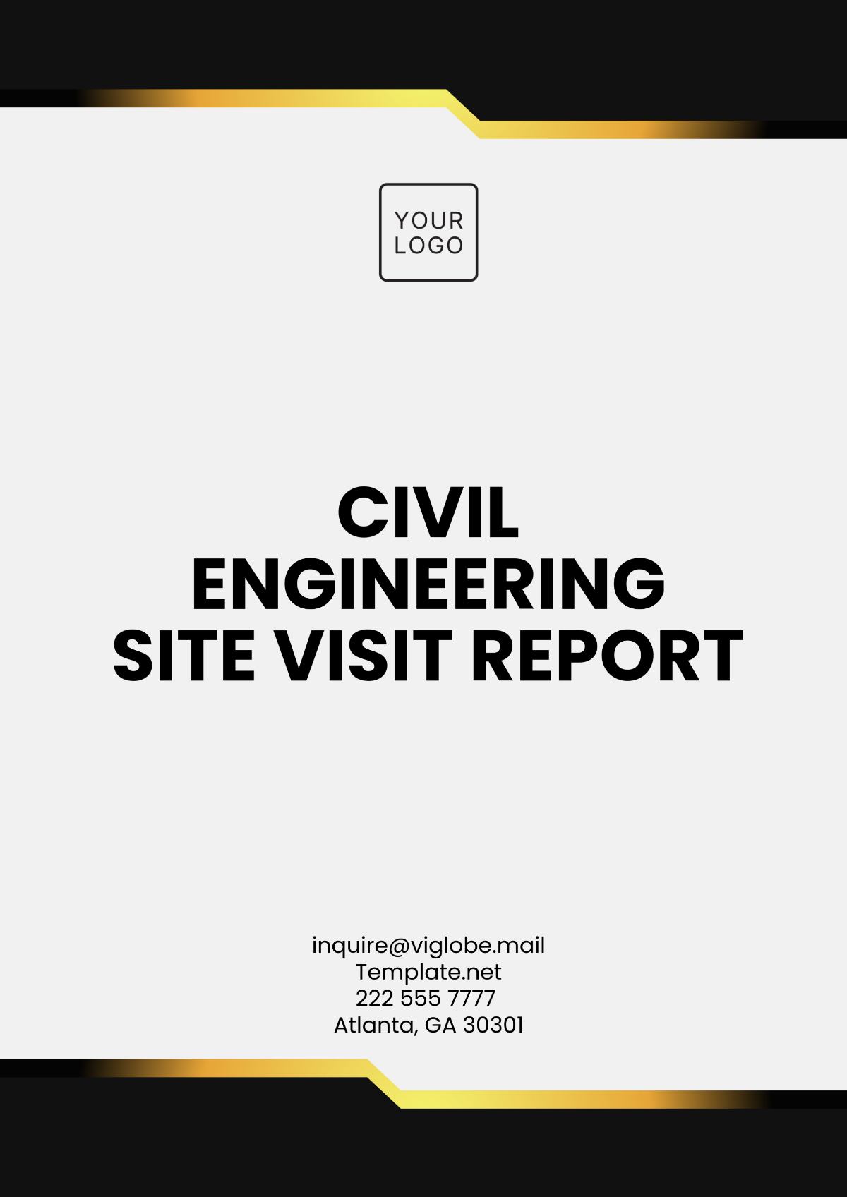 Civil Engineering Site Visit Report Template - Edit Online & Download