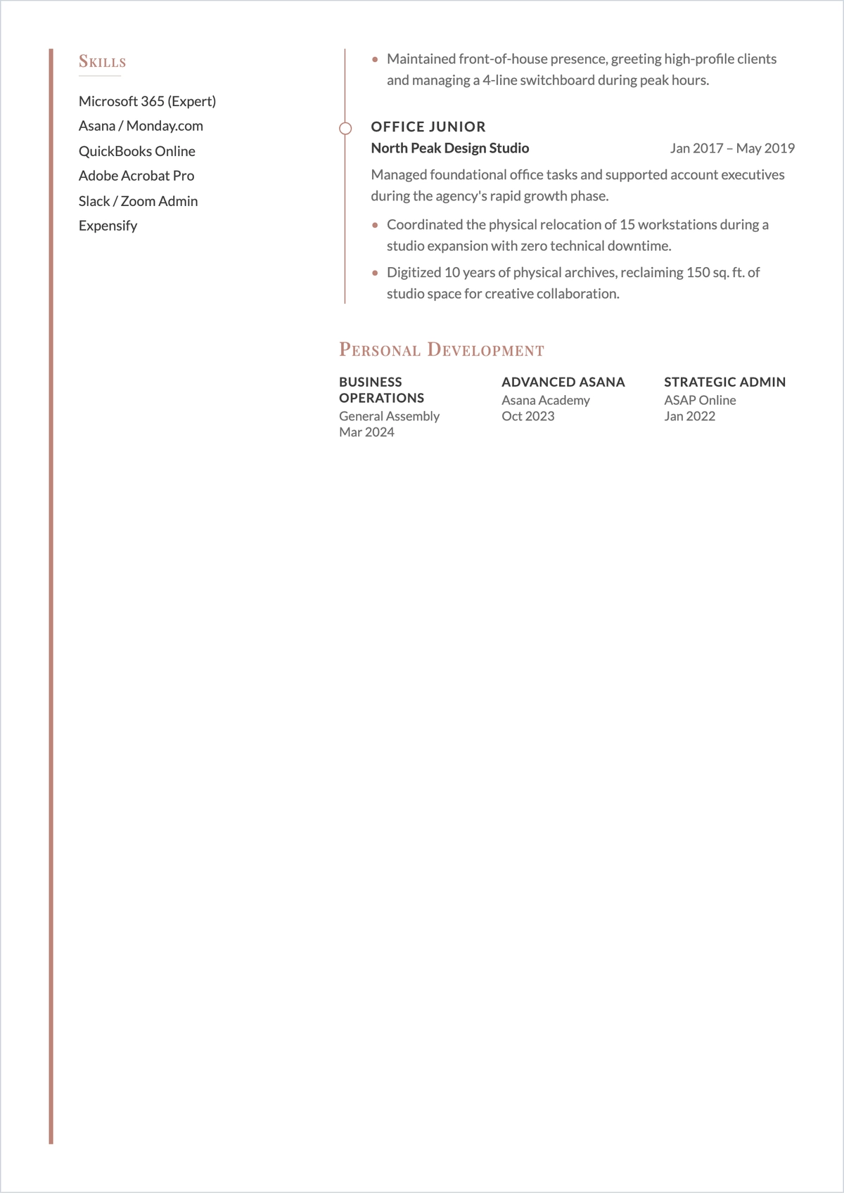 Free Aesthetic Blank ATS CV Template, AI CV Builder