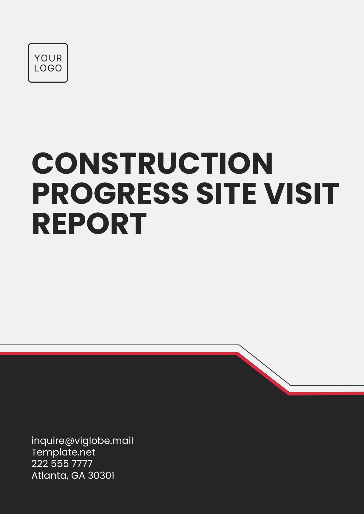 Construction Progress Site Visit Report Template - Edit Online & Download