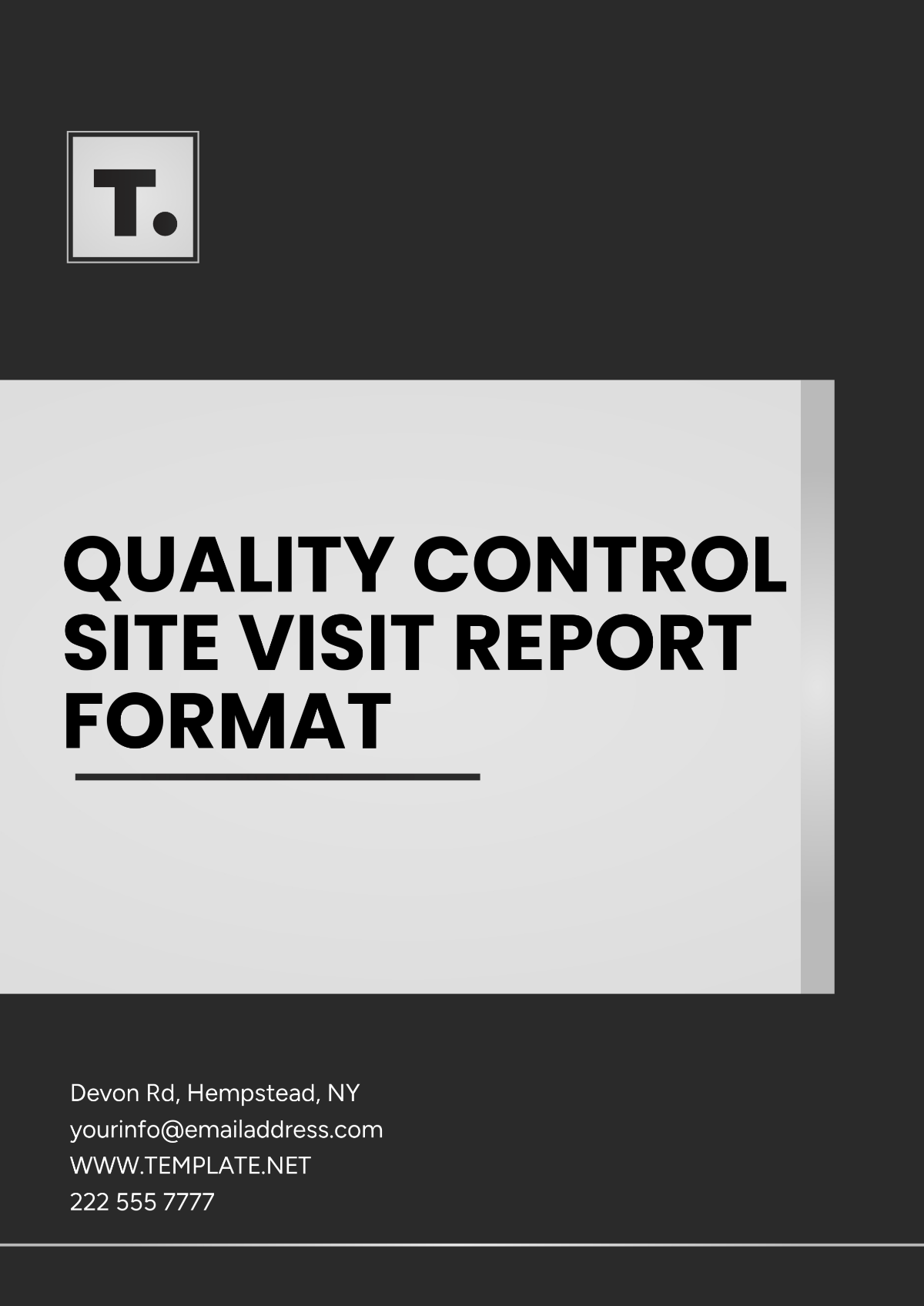 Quality Control Site Visit Report Format Template - Edit Online & Download