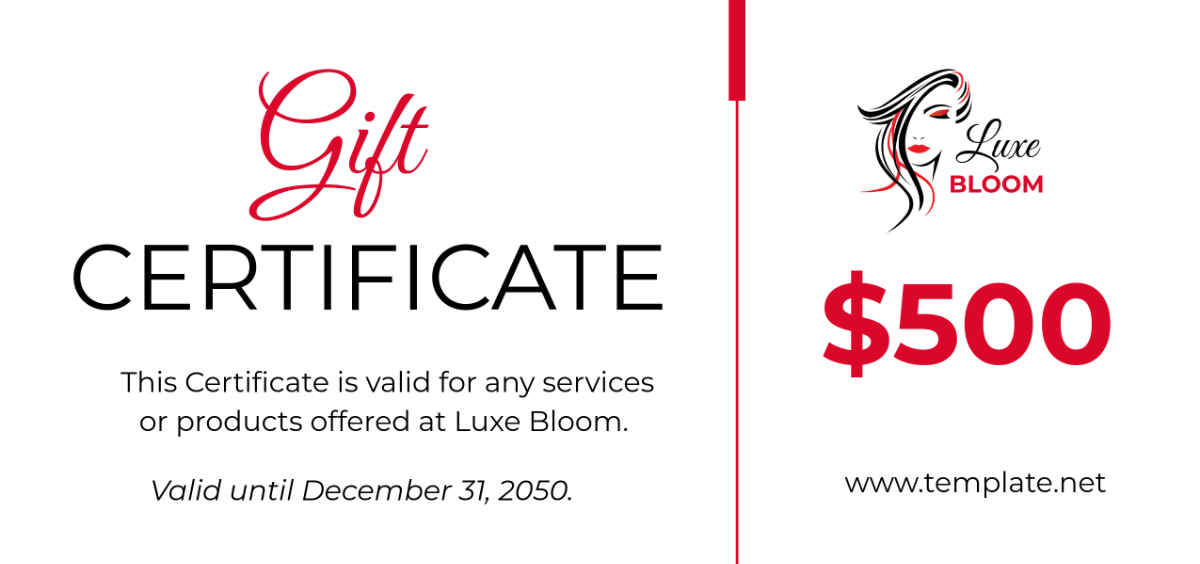 Free Beauty Parlor Gift Certificate Template - Edit Online & Download