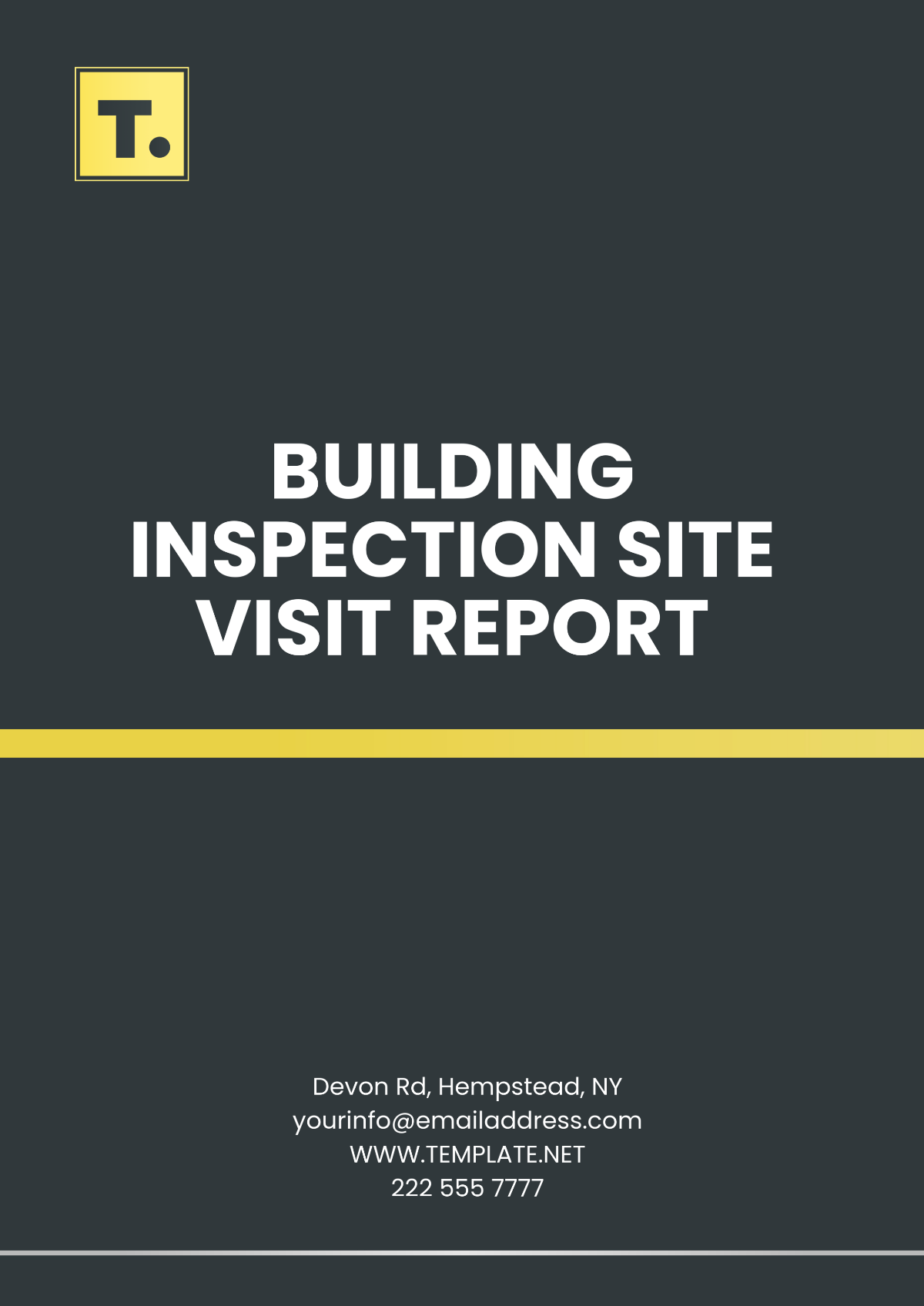 Building Inspection Site Visit Report Template - Edit Online & Download