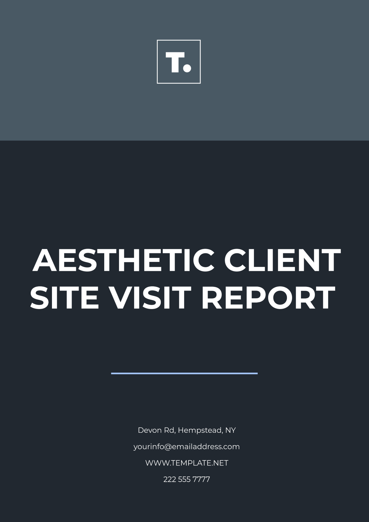 Aesthetic Client Site Visit Report Template - Edit Online & Download