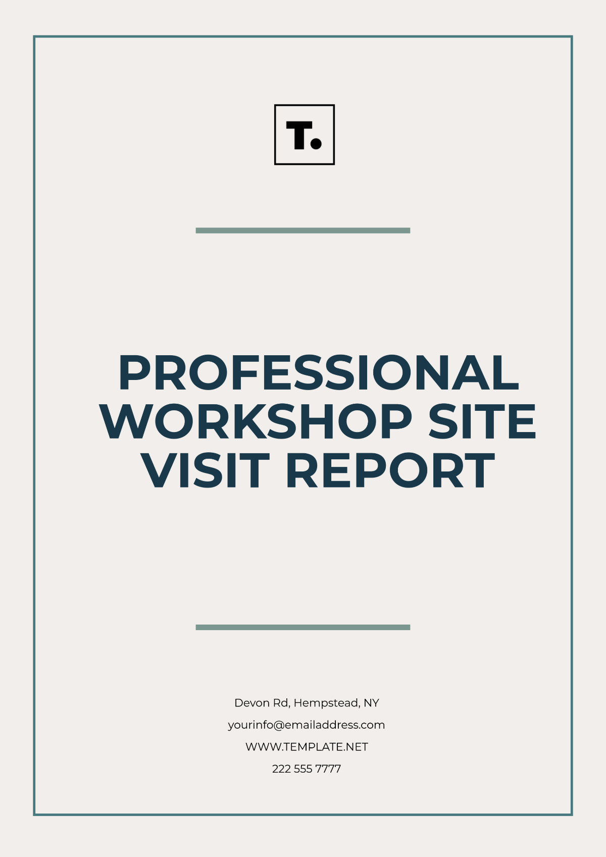 Professional Workshop Site Visit Report Template - Edit Online & Download