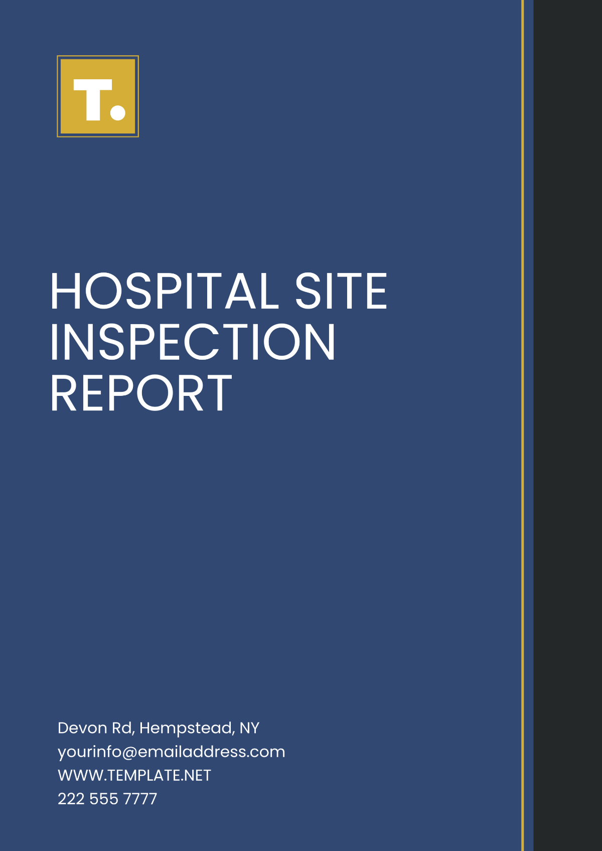 Hospital Site Inspection Report Template - Edit Online & Download