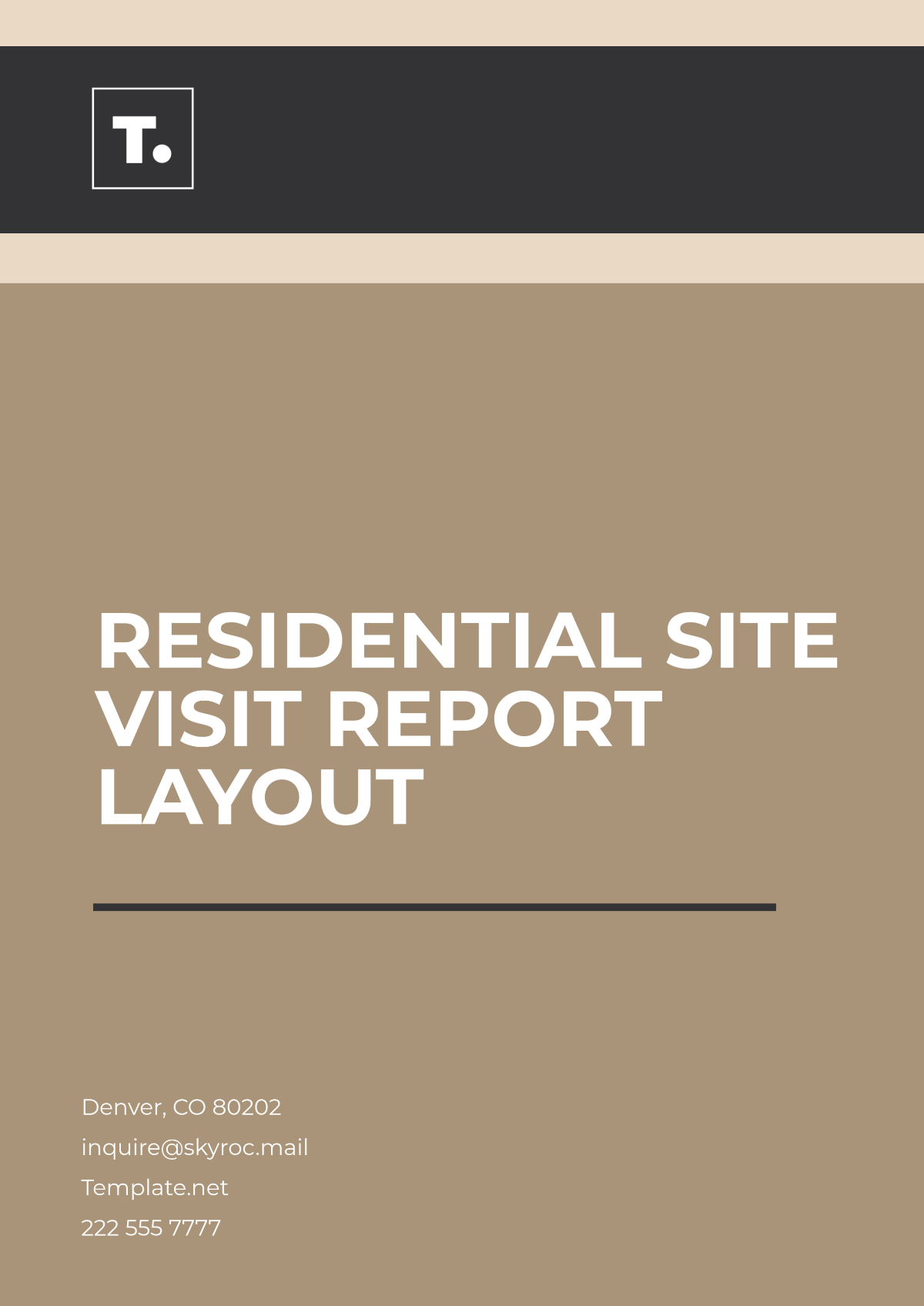 Residential Site Visit Report Layout Template - Edit Online & Download