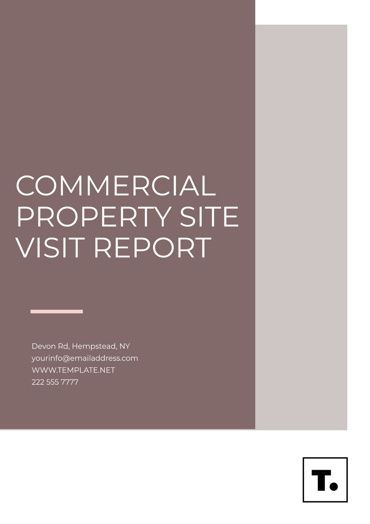 Commercial Property Site Visit Report Template - Edit Online & Download