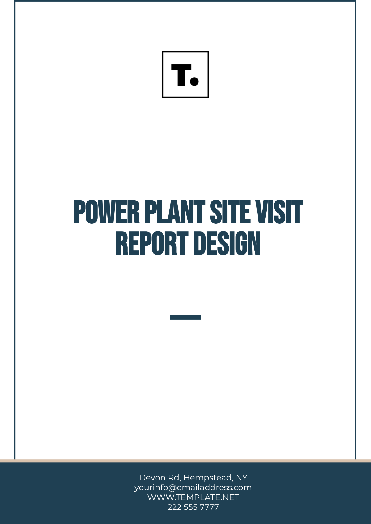 Power Plant Site Visit Report Design Template - Edit Online & Download