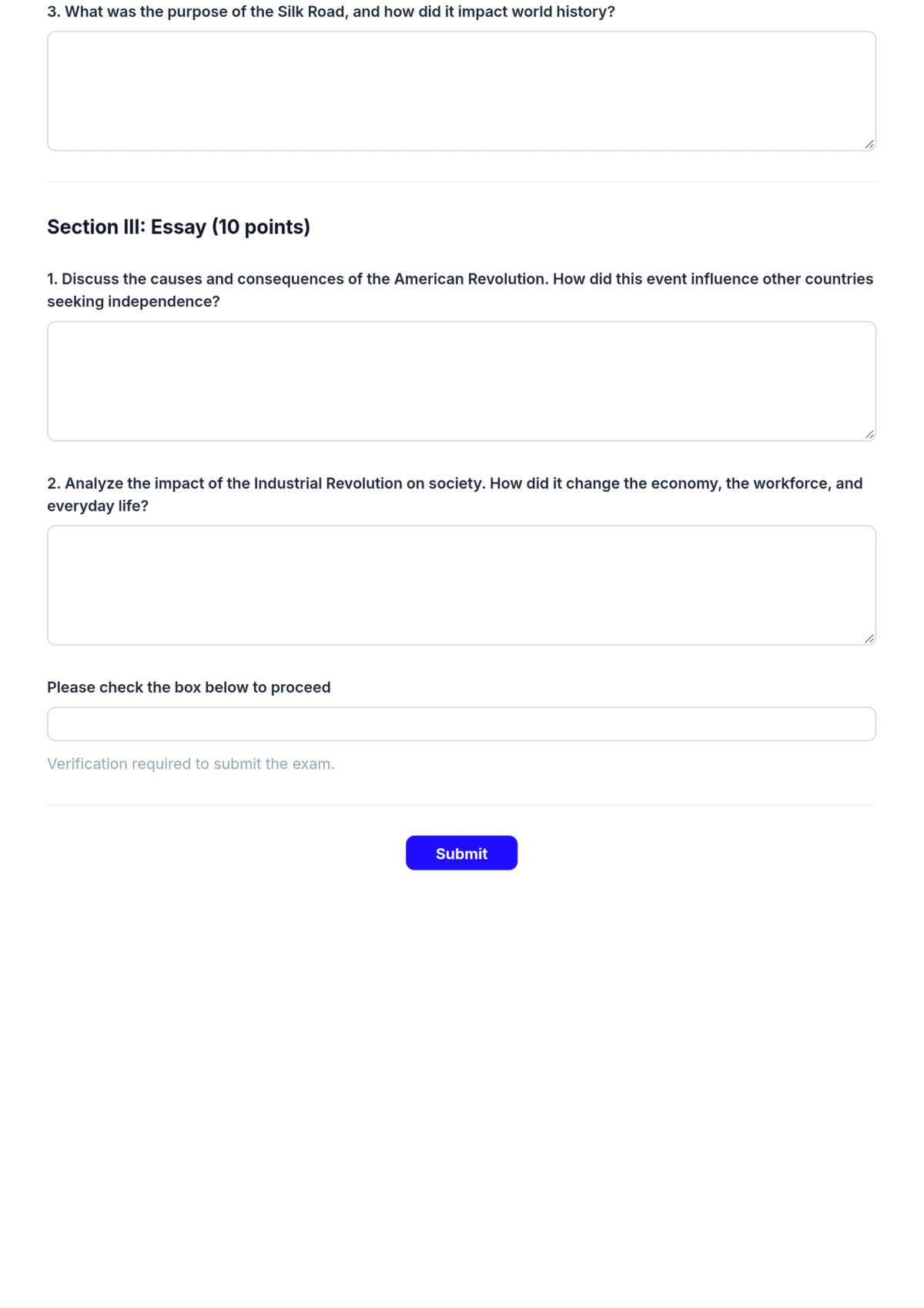 Free High School Exam Template & AI High School Exam Maker Free High School Exam Template & AI High School Exam Maker