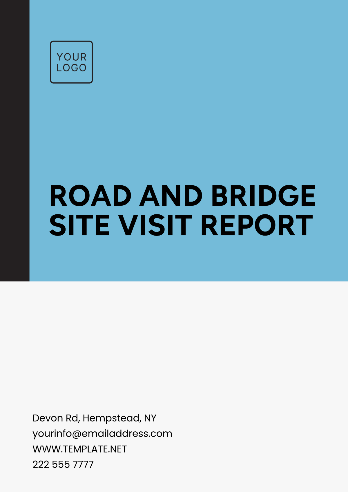 Road and Bridge Site Visit Report Template - Edit Online & Download