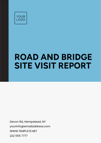 Free Road and Bridge Site Visit Report Template to Edit Online