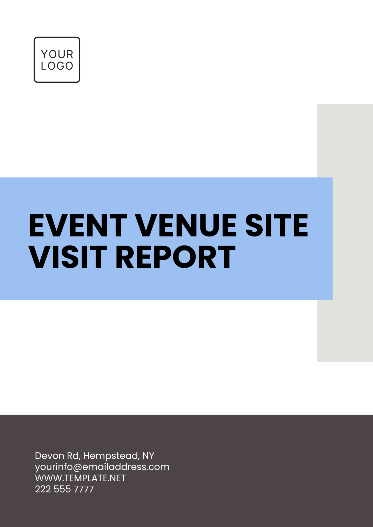 Event Venue Site Visit Report Template - Edit Online & Download