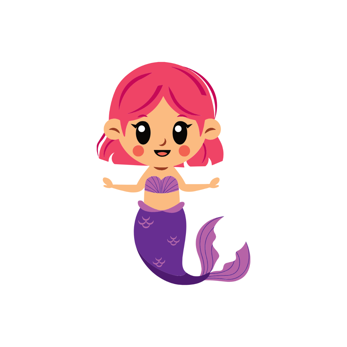 Free Cute Mermaid Clipart Template - Edit Online & Download