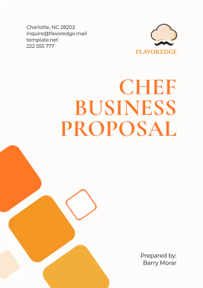 Free Chef Business Proposal Template to Edit Online