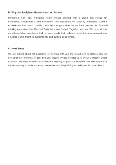 Free Chef Business Proposal Template to Edit Online